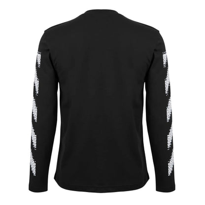 Black-White - Back - Off White Mens Crew Neck Regular T-Shirt