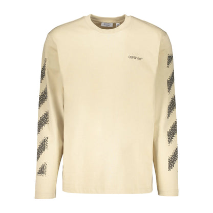 Brown-Black - Front - Off White Mens Crew Neck Regular T-Shirt