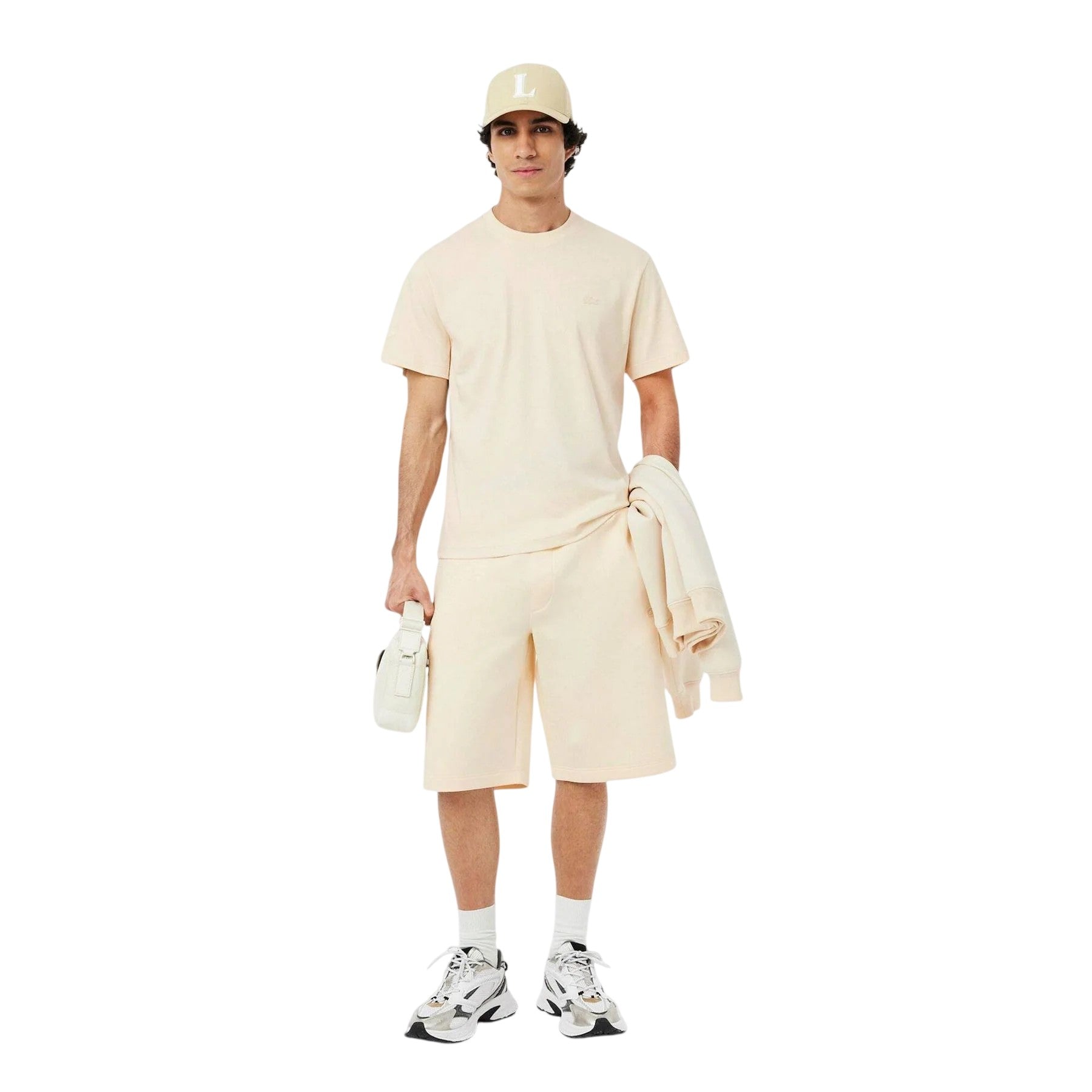 Cream - Lifestyle - Lacoste Mens Paris Logo Cotton T-Shirt