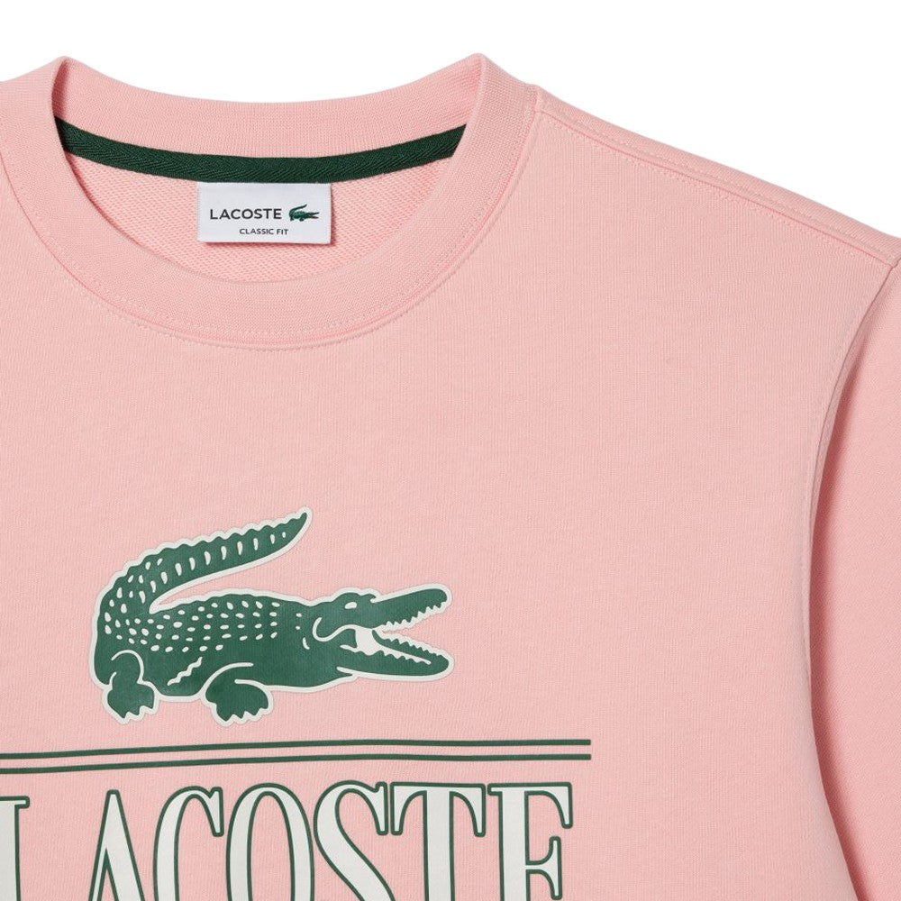 Pink - Back - Lacoste Mens Oversized Sweatshirt