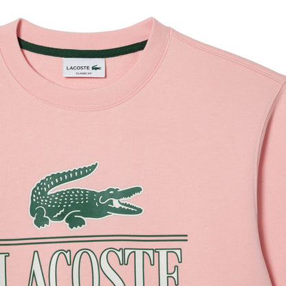 Pink - Back - Lacoste Mens Oversized Sweatshirt