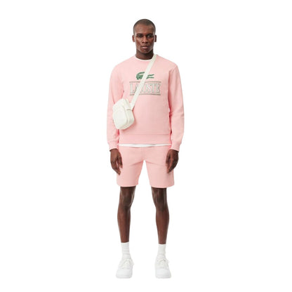 Pink - Side - Lacoste Mens Oversized Sweatshirt