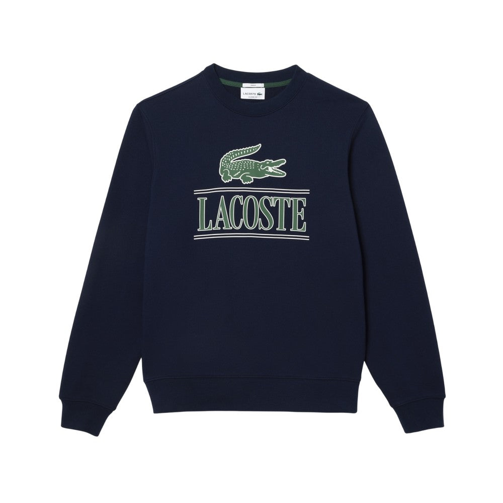 Navy Blue - Front - Lacoste Mens Oversized Sweatshirt