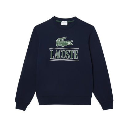 Navy Blue - Front - Lacoste Mens Oversized Sweatshirt