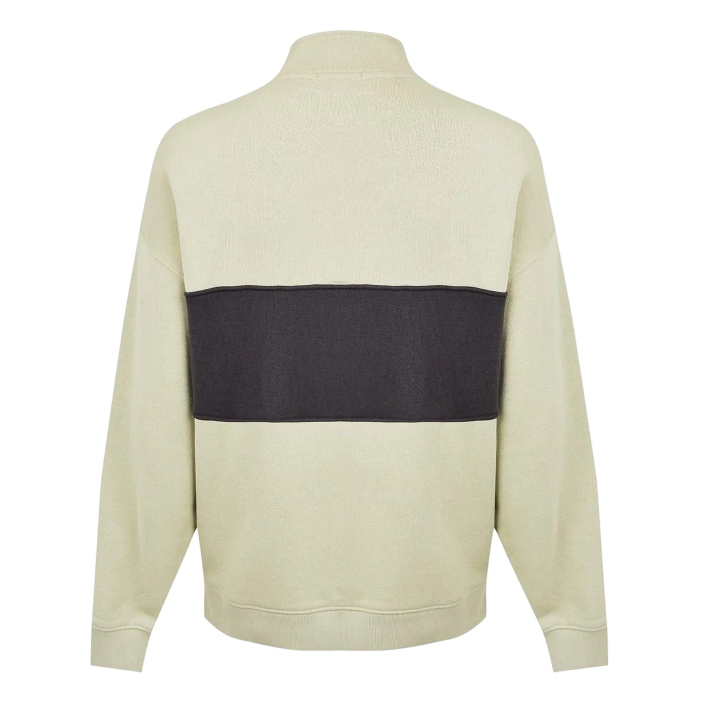 Pistachio - Back - Jack Wills Mens Logo Zip Neck Relaxed Fit Sweatshirt
