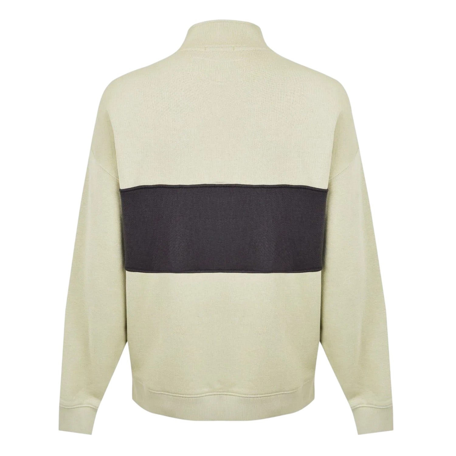 Pistachio - Back - Jack Wills Mens Logo Zip Neck Relaxed Fit Sweatshirt