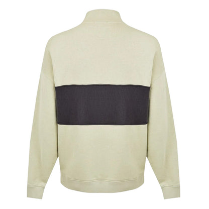 Pistachio - Back - Jack Wills Mens Logo Zip Neck Relaxed Fit Sweatshirt