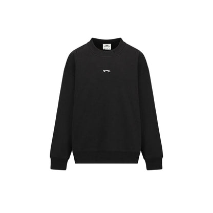 Black - Front - Slazenger Womens-Ladies Plain Polycotton Crew Neck Jumper
