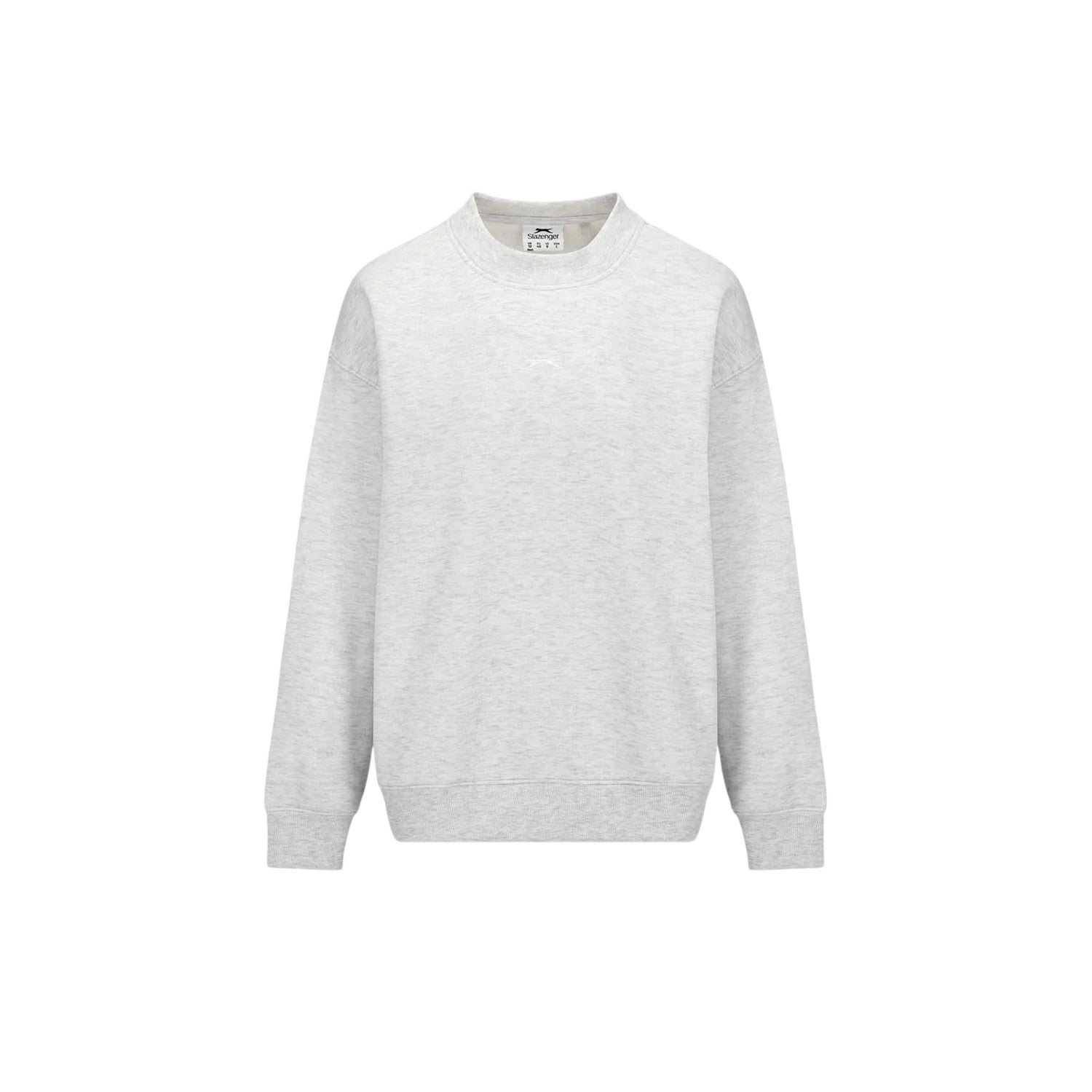 Ice Grey Marl - Front - Slazenger Womens-Ladies Plain Polycotton Crew Neck Jumper