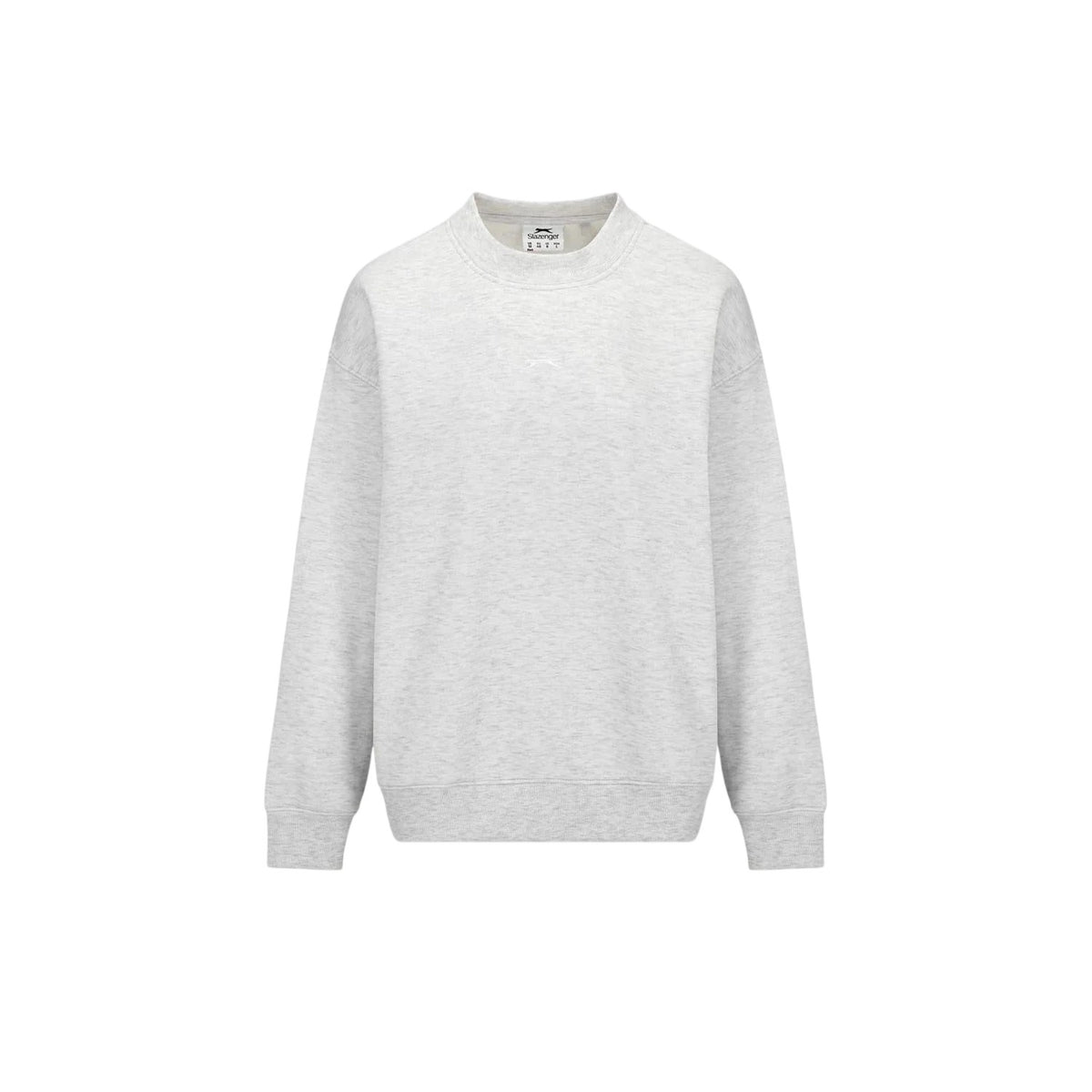 Ice Grey Marl - Front - Slazenger Womens-Ladies Plain Polycotton Crew Neck Jumper