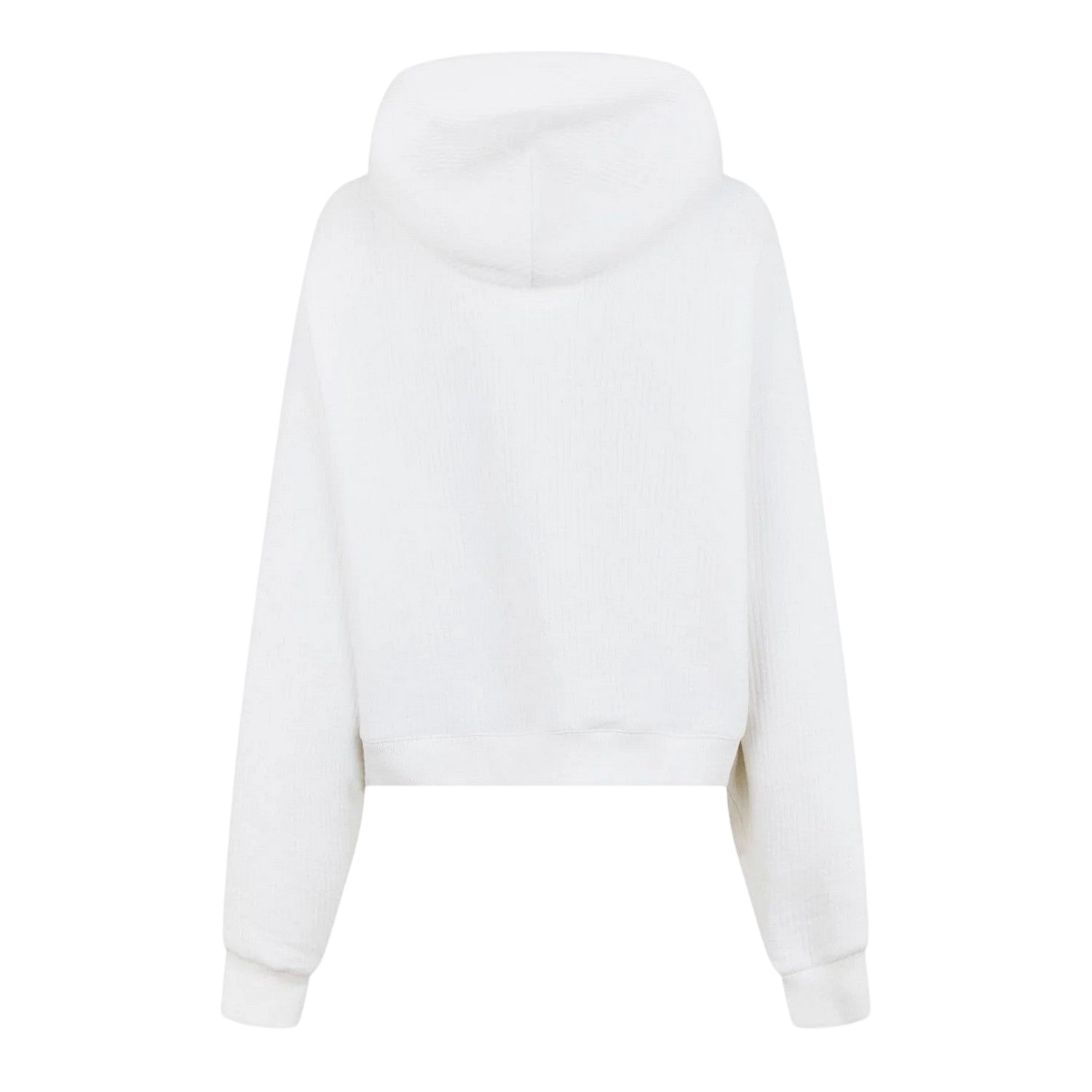 Vintage White - Back - Jack Wills Womens-Ladies Ottoman Ribbed Hoodie