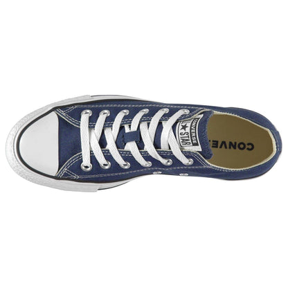 Navy - Side - Converse Mens Ox Logo Canvas Trainers
