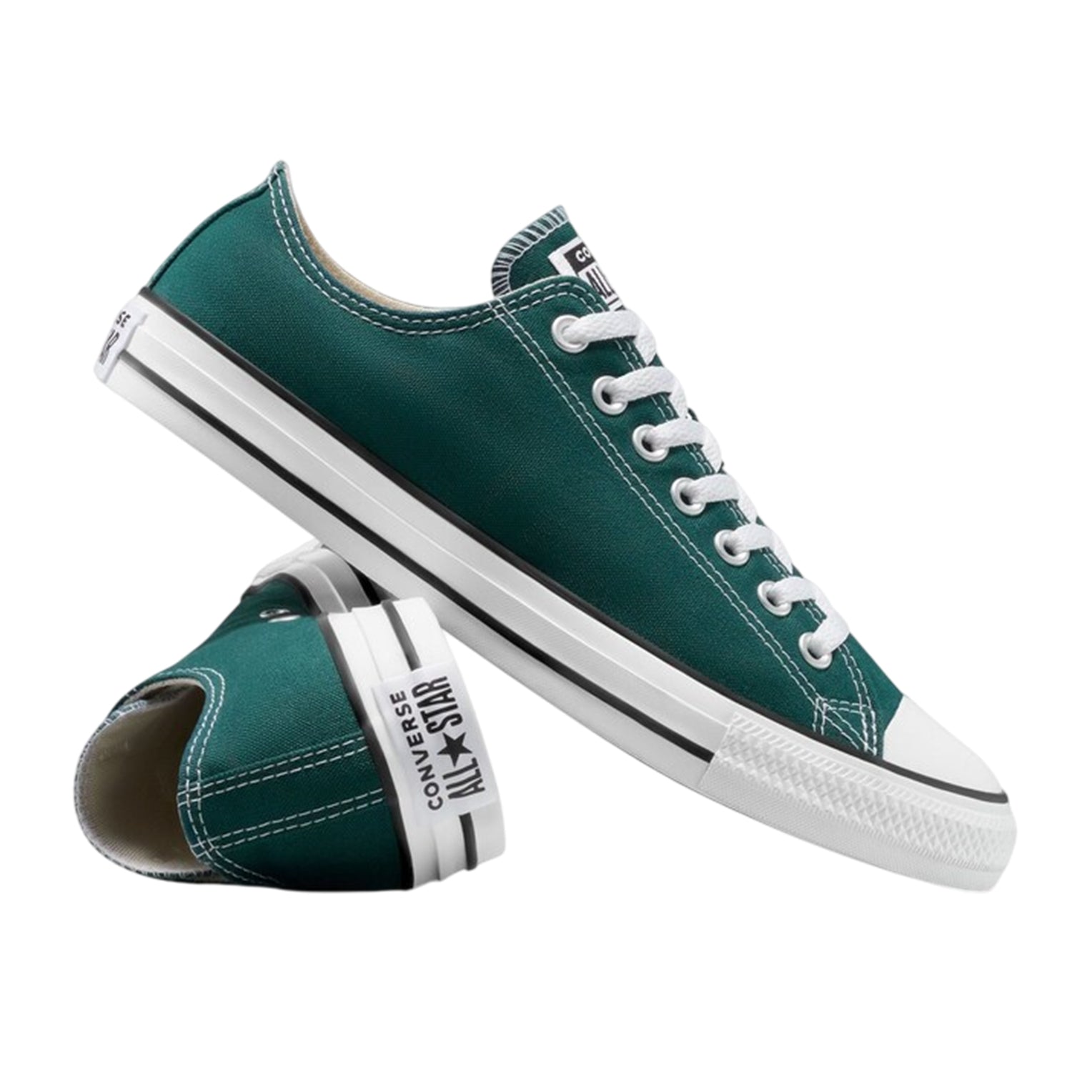 Dragonfly Green - Pack Shot - Converse Mens Ox Logo Canvas Trainers