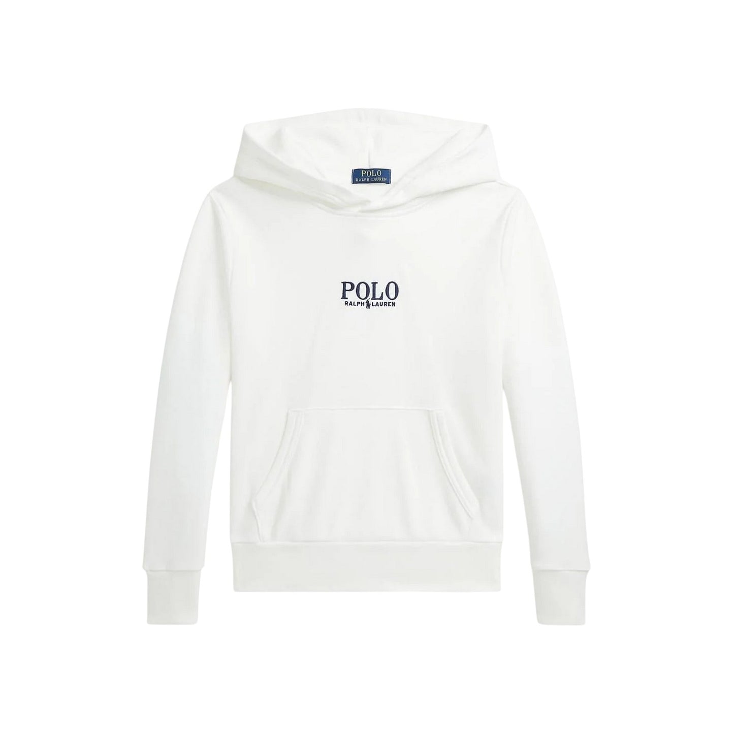 White - Front - Ralph Lauren Childrens-Kids Embroidered Logo Hoodie