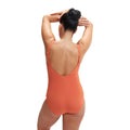 Orange - Back - Speedo Womens-Ladies V Neck Maternity One Piece Swimsuit