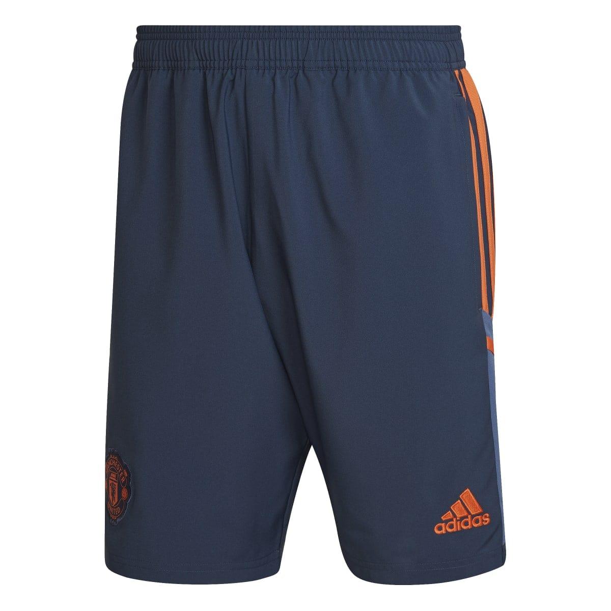 Navy - Front - Adidas Mens Condivo 22 Downtime Manchester United FC Shorts