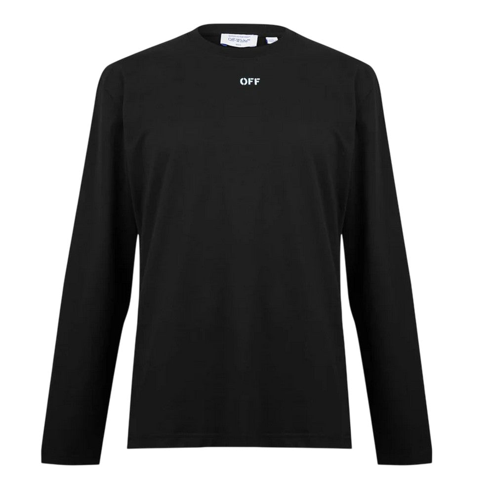 Black-Aqua - Front - Off White Mens Cotton Crew Neck Regular T-Shirt