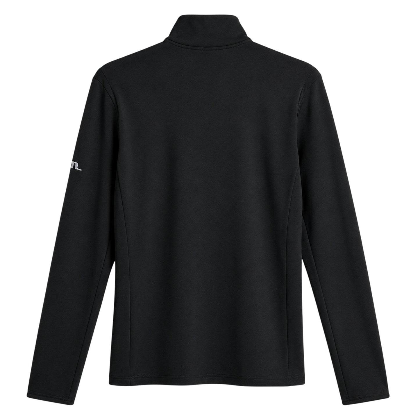 Black - Back - J.Lindeberg Mens Zip Neck Regular Golf Sweatshirt