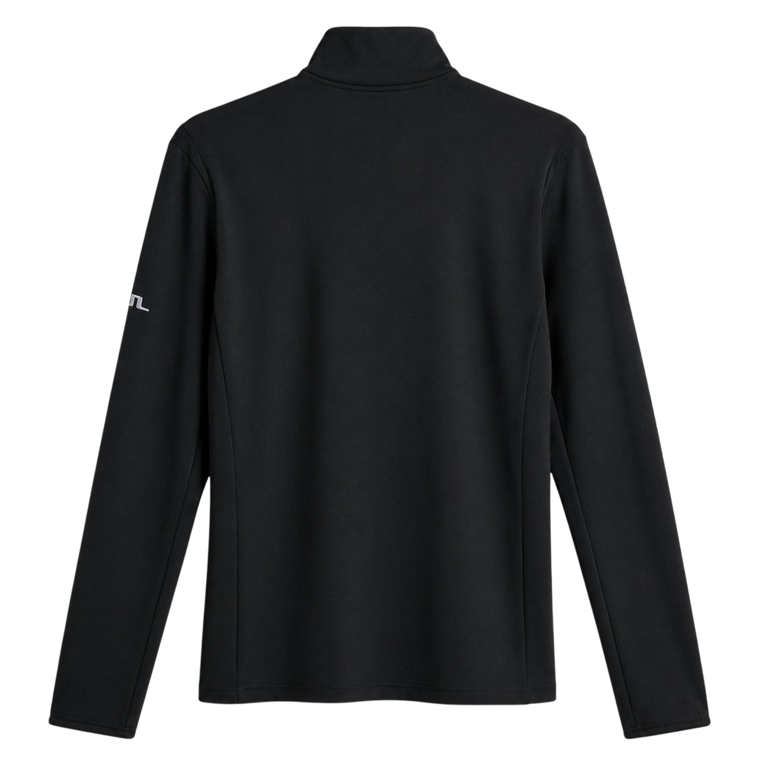 Black - Back - J.Lindeberg Mens Zip Neck Regular Golf Sweatshirt