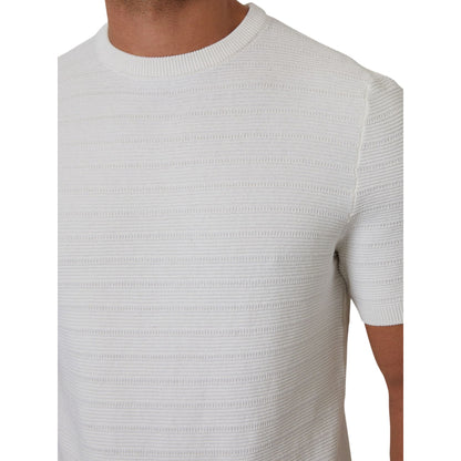 Ecru - Side - Threadbare Mens Crew Neck Regular Short-Sleeved T-Shirt