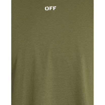 White-Moss - Back - Off White Mens Off Stamp Cotton T-Shirt