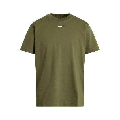 White-Moss - Front - Off White Mens Off Stamp Cotton T-Shirt