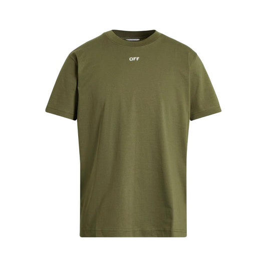 White-Moss - Front - Off White Mens Off Stamp Cotton T-Shirt