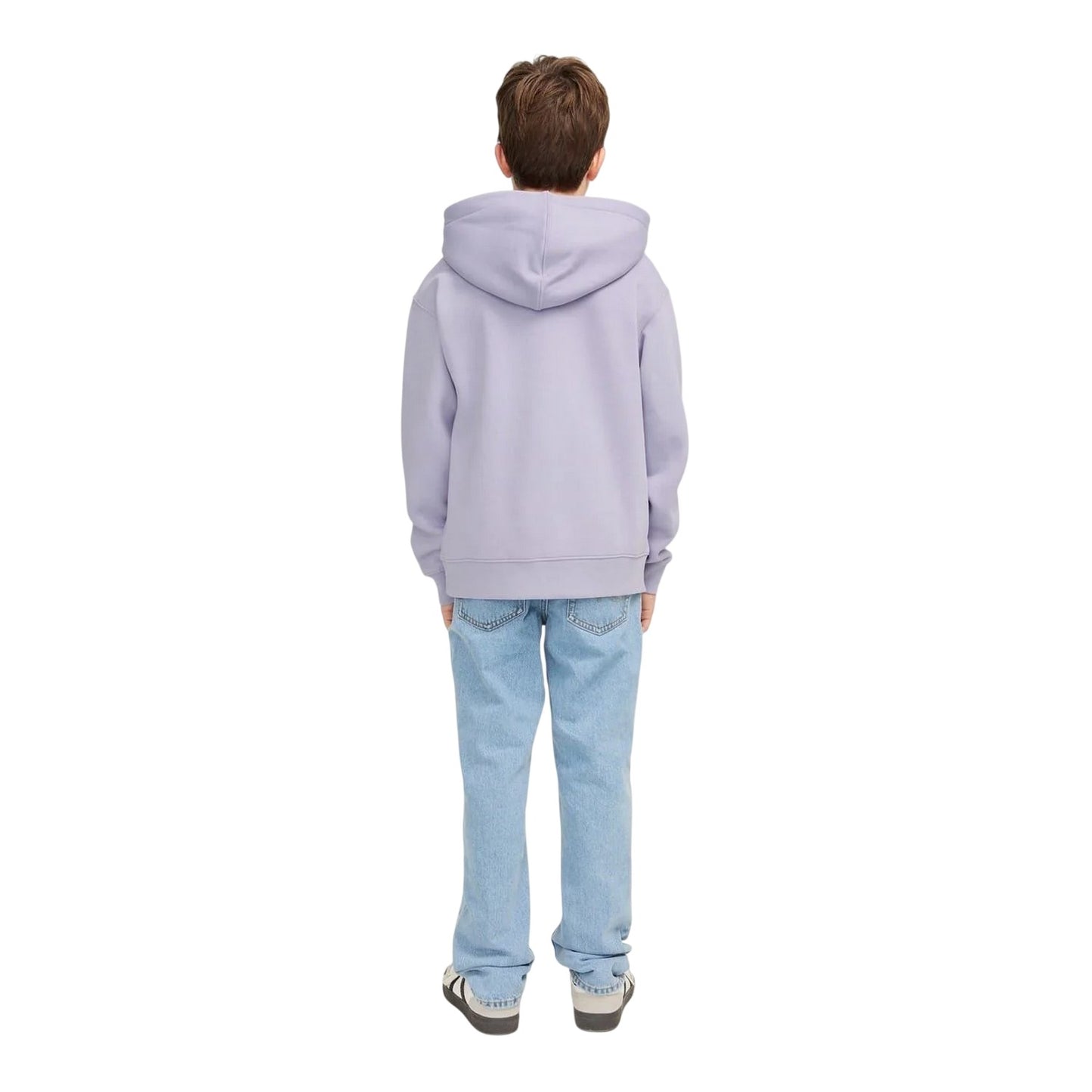 Lavender - Back - Jack And Jones Childrens-Kids Lettering Stars Hoodie