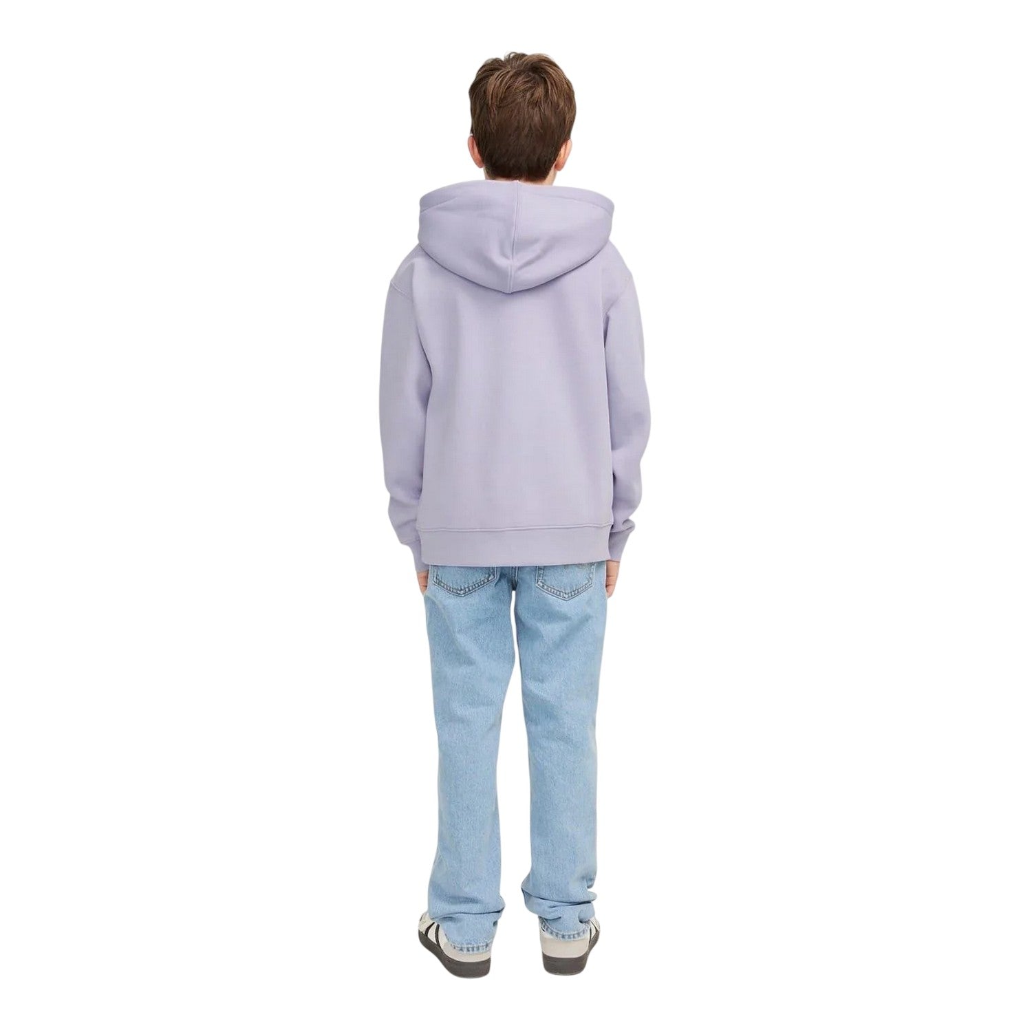Lavender - Back - Jack And Jones Childrens-Kids Lettering Stars Hoodie