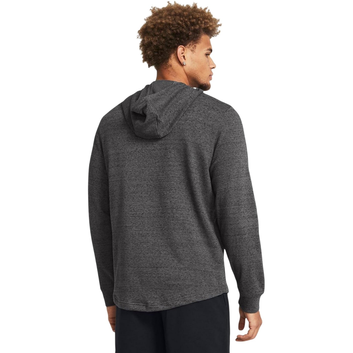 Grey - Back - Under Armour Mens Rival Terry Graphic Hoodie
