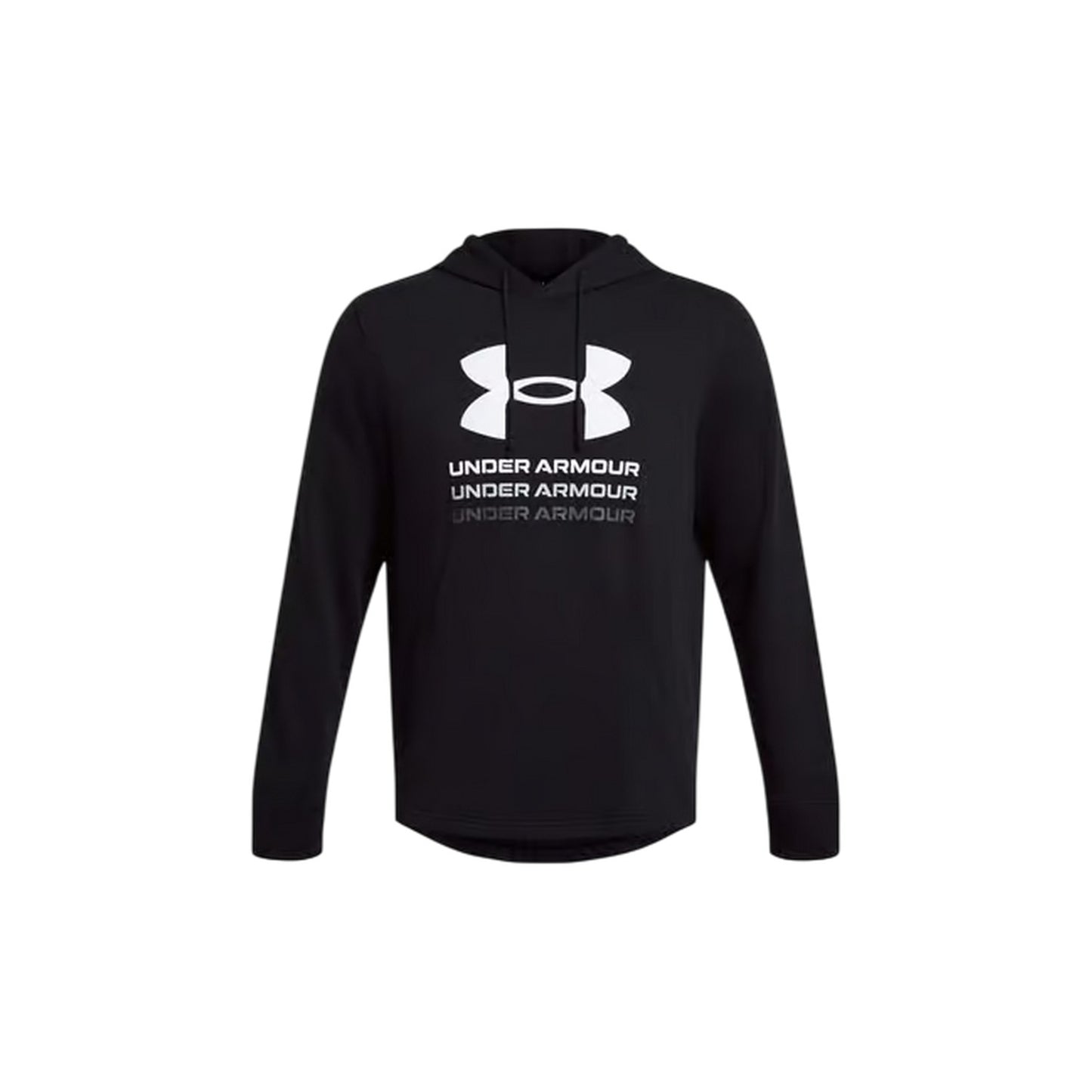 Black - Front - Under Armour Mens Rival Terry Graphic Hoodie