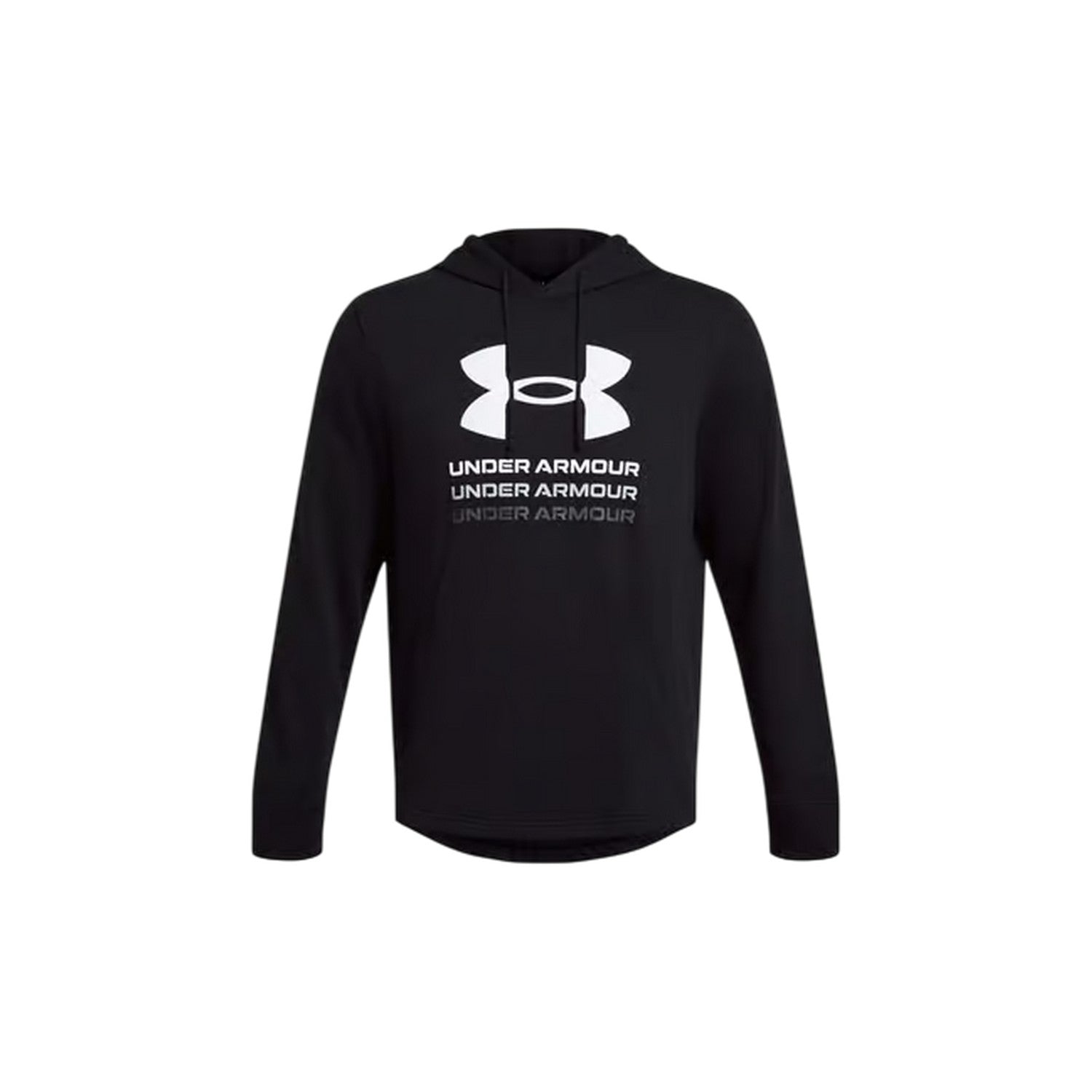 Black - Front - Under Armour Mens Rival Terry Graphic Hoodie