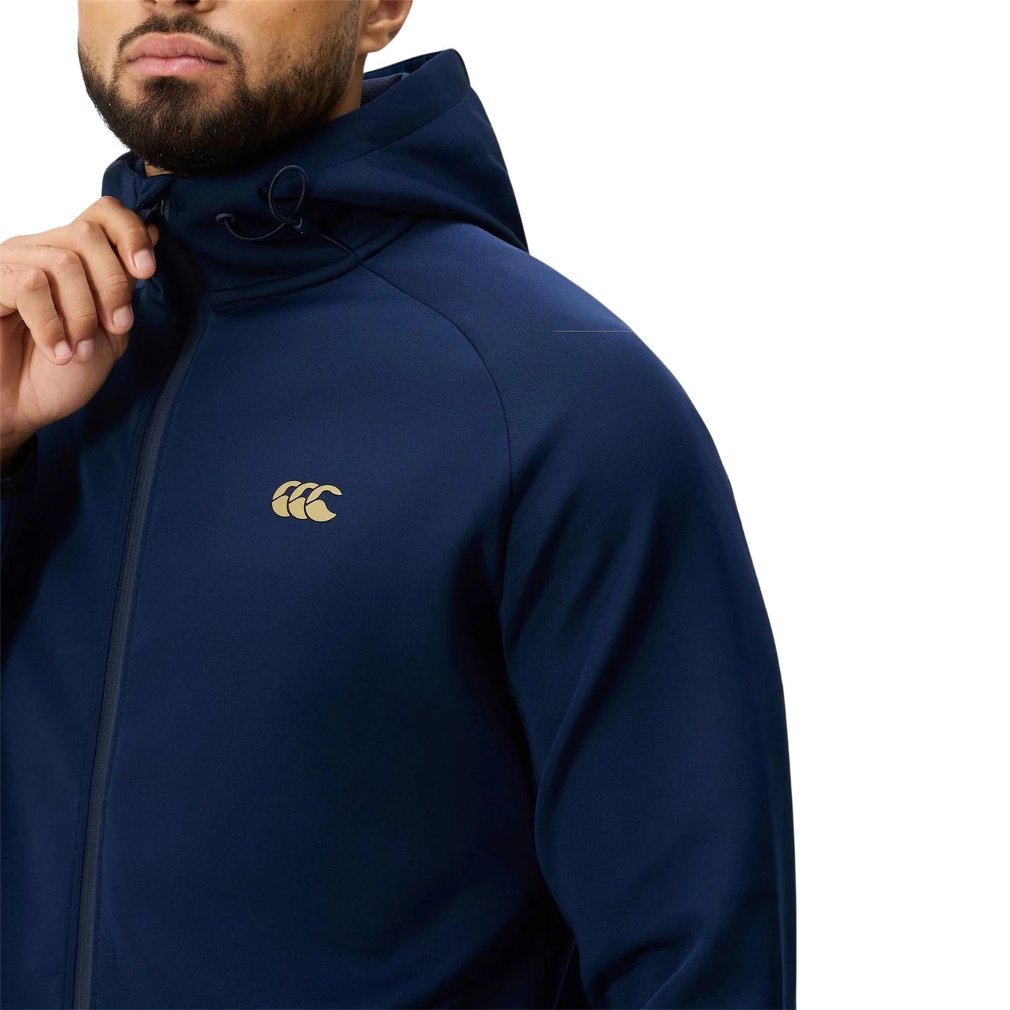 Black - Side - Canterbury Mens Everest Logo Full Zip Hoodie