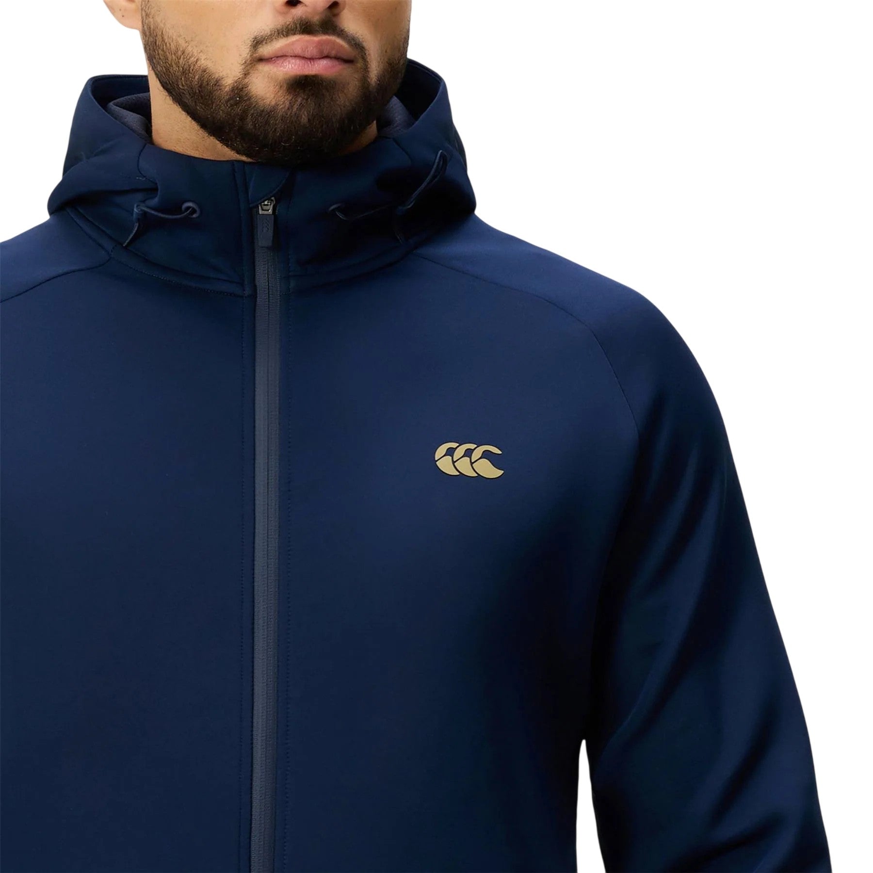 Black - Pack Shot - Canterbury Mens Everest Logo Full Zip Hoodie