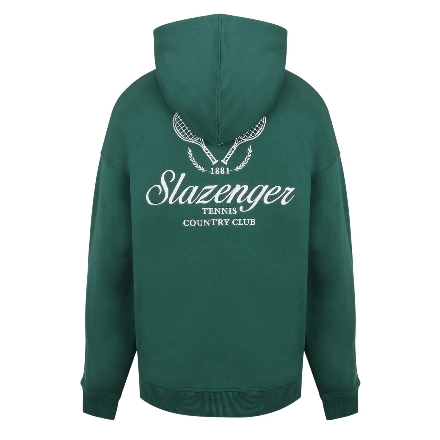 Green - Back - Slazenger Womens-Ladies Logo Drop Shoulder Hoodie
