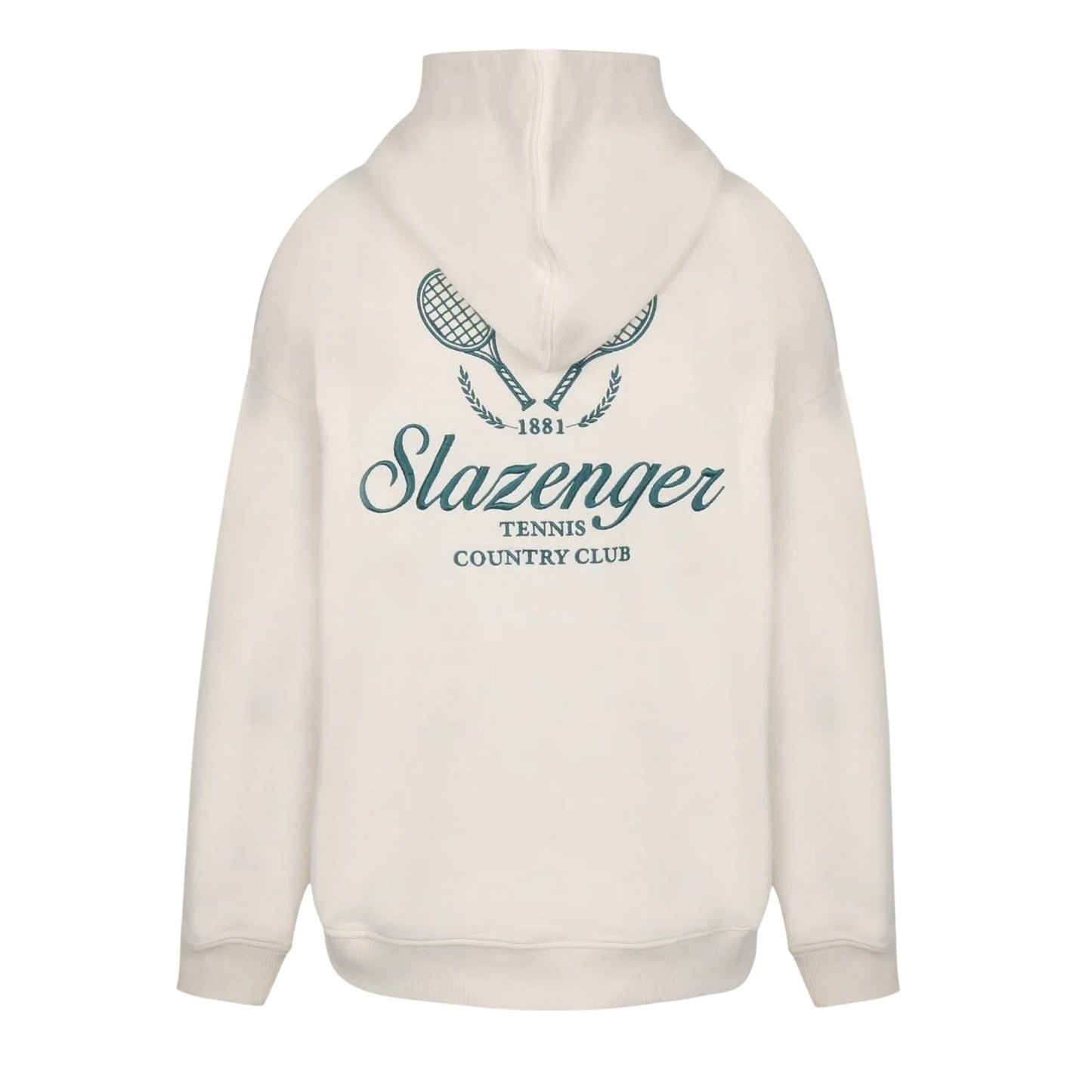 White - Back - Slazenger Womens-Ladies Logo Drop Shoulder Hoodie