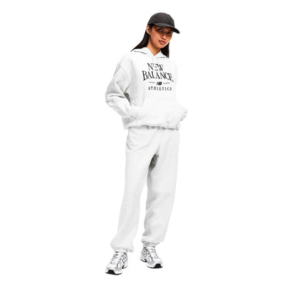 Light Grey - Side - New Balance Womens-Ladies Trackside Hoodie