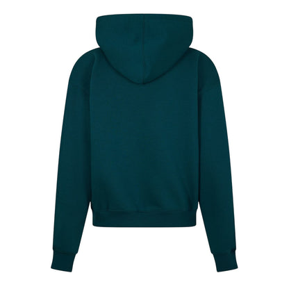 Navy - Back - New Balance Womens-Ladies Trackside Hoodie