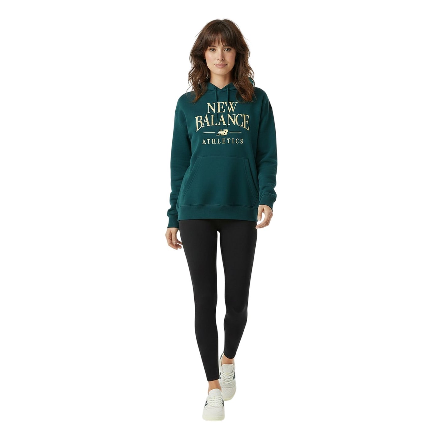 Navy - Side - New Balance Womens-Ladies Trackside Hoodie