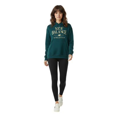 Navy - Side - New Balance Womens-Ladies Trackside Hoodie