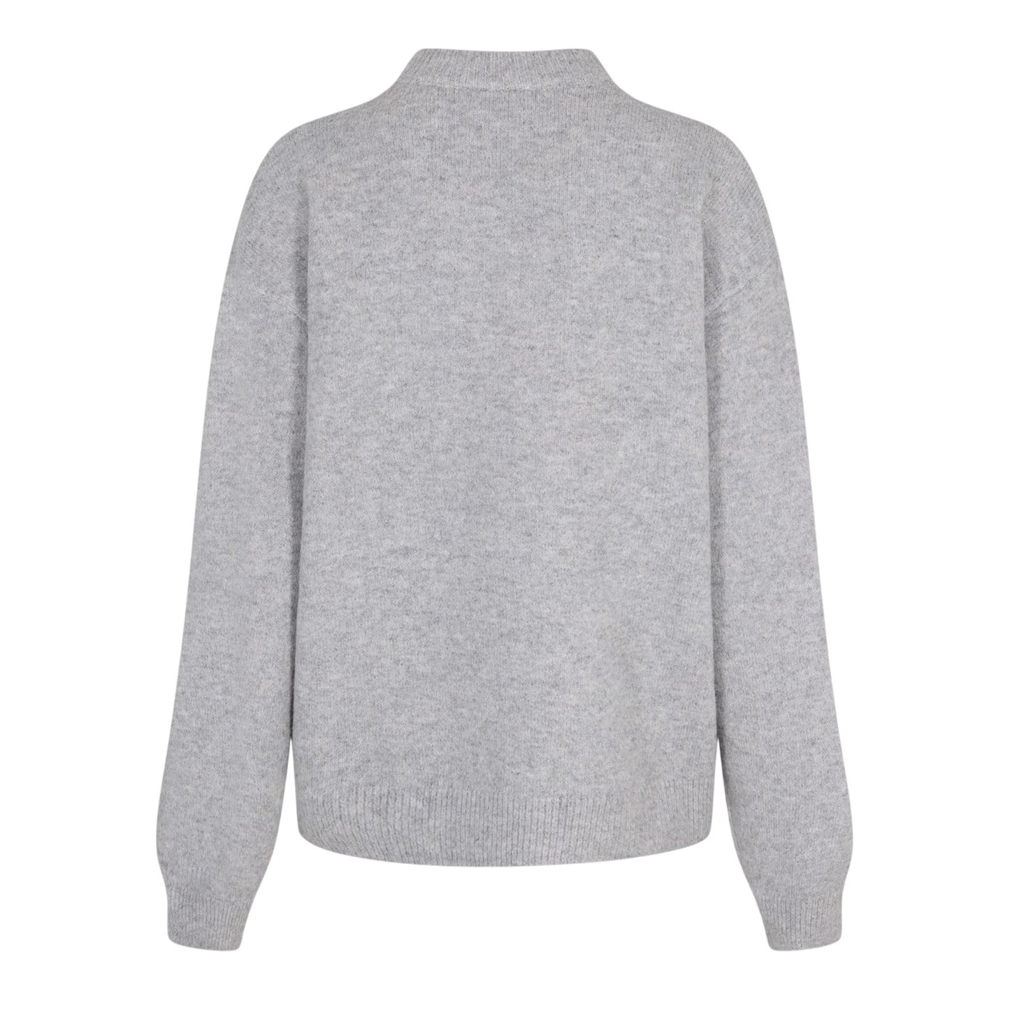 Grey - Back - Couture Womens-Ladies Club Knitted Crew Neck Jumper