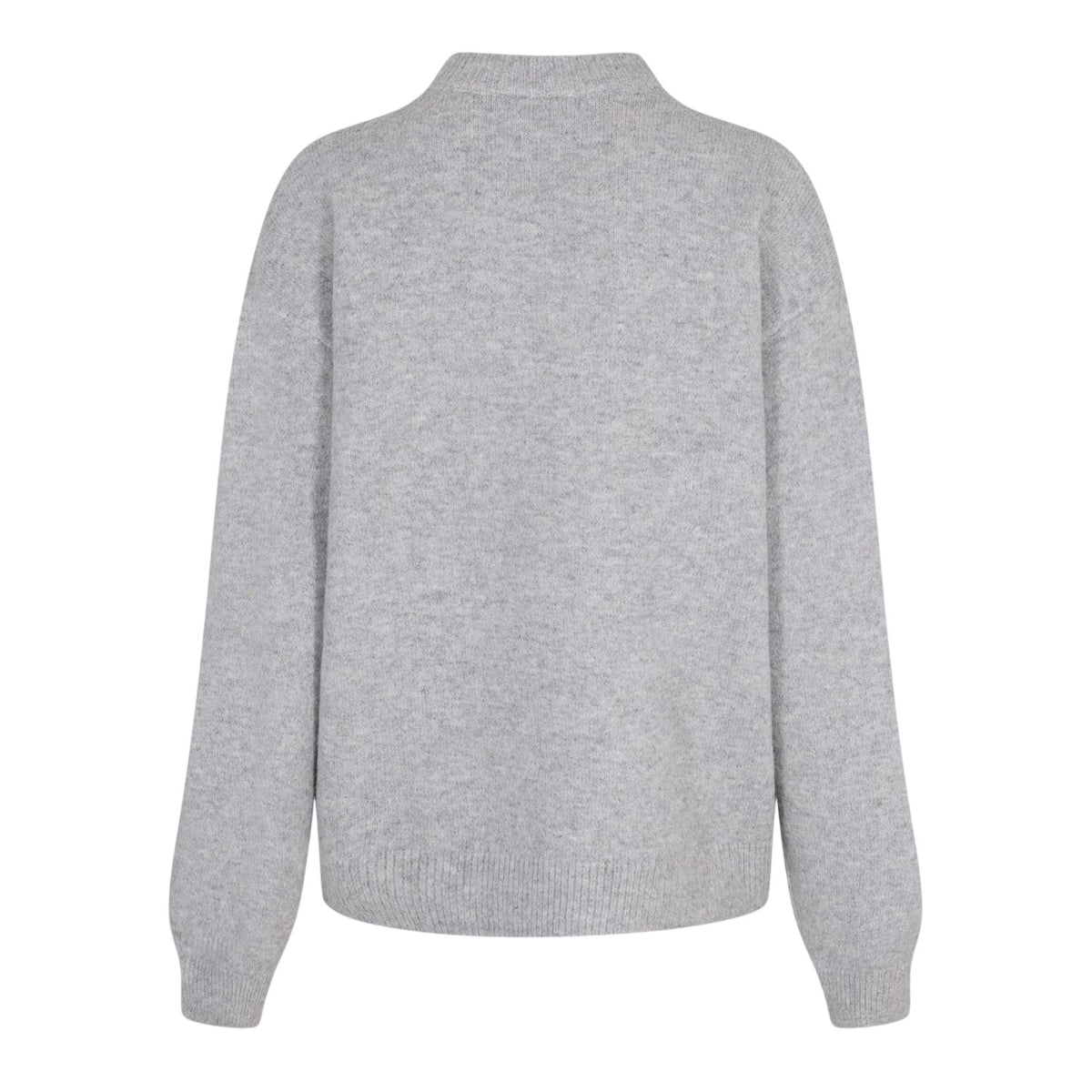 Grey - Back - Couture Womens-Ladies Club Knitted Crew Neck Jumper