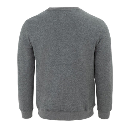 Dark Grey Marl - Back - Lonsdale Mens Crew Neck Regular Long-Sleeved Sweatshirt