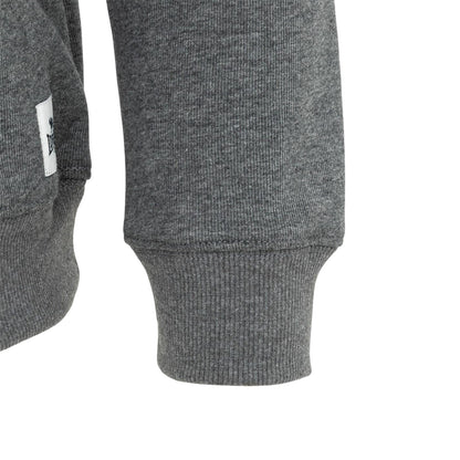 Dark Grey Marl - Side - Lonsdale Mens Crew Neck Regular Long-Sleeved Sweatshirt