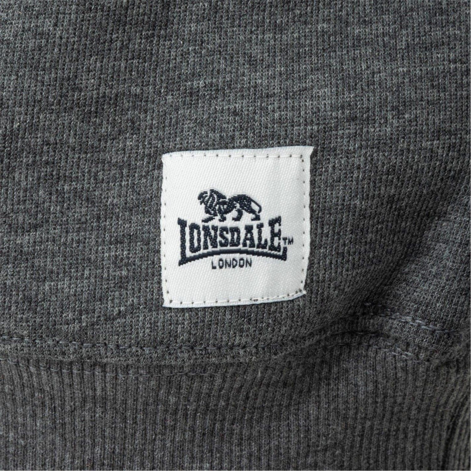 Dark Grey Marl - Lifestyle - Lonsdale Mens Crew Neck Regular Long-Sleeved Sweatshirt