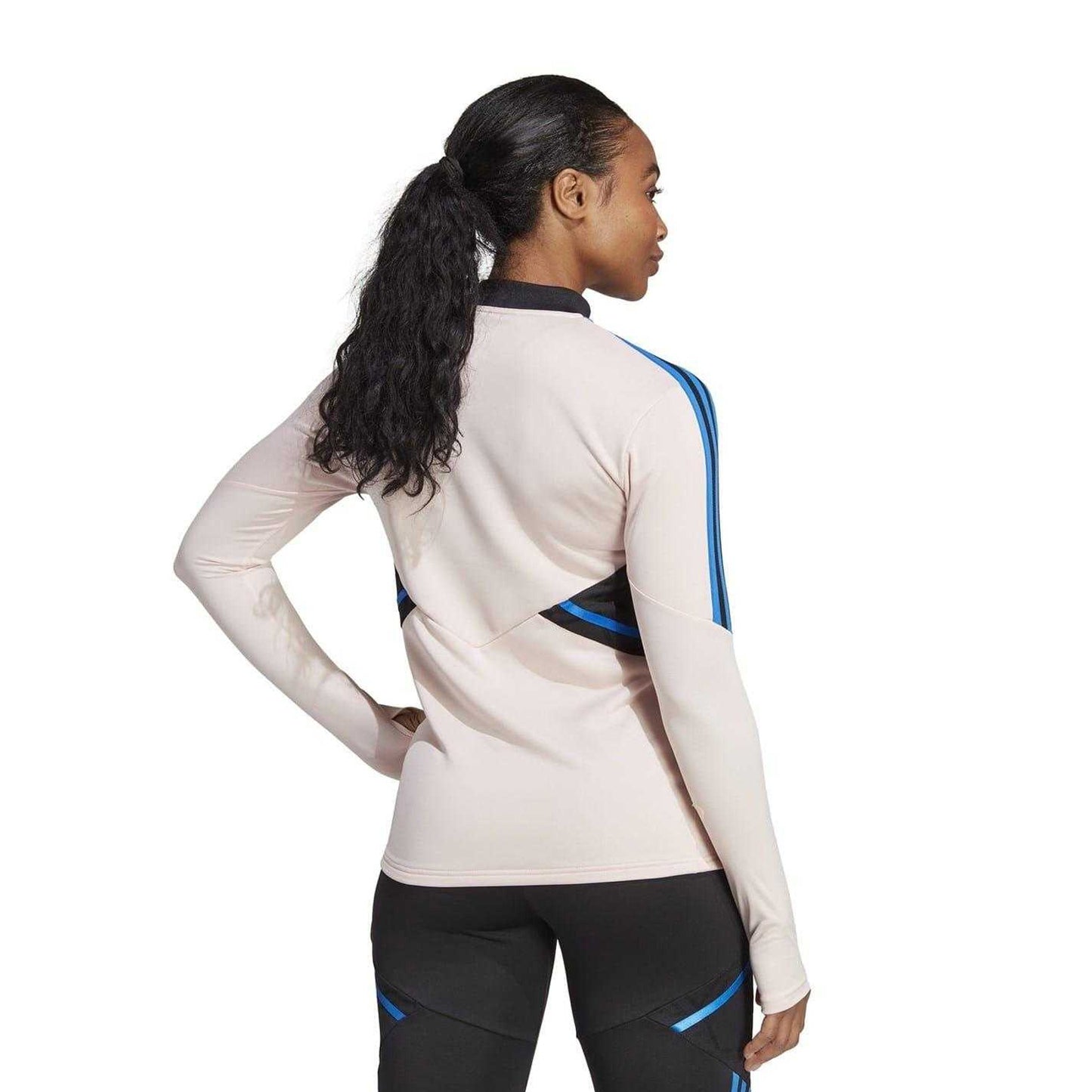 Pink - Back - Adidas Womens-Ladies Condivo 22 Manchester United FC Training Top