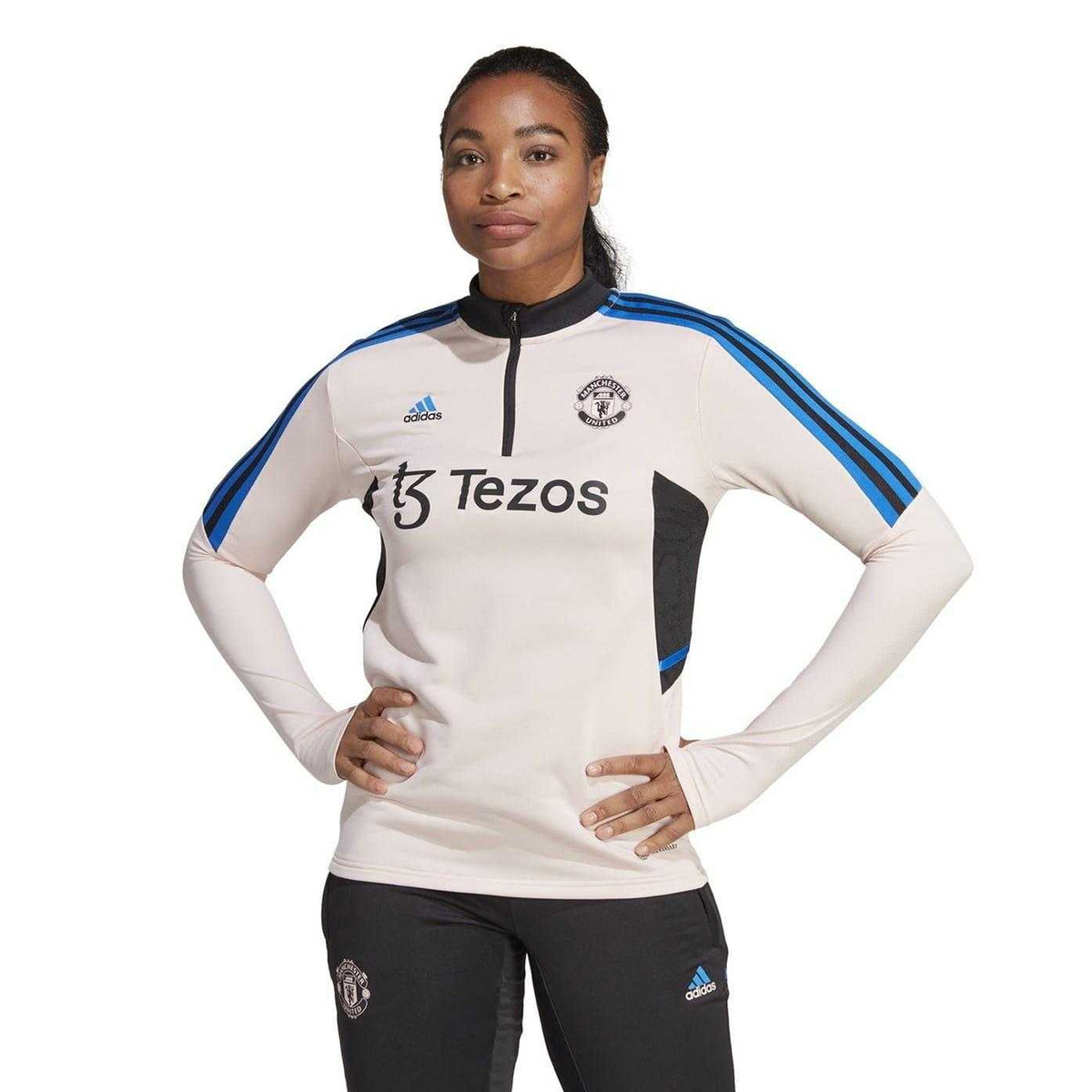 Pink - Lifestyle - Adidas Womens-Ladies Condivo 22 Manchester United FC Training Top