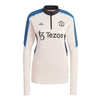 Pink - Front - Adidas Womens-Ladies Condivo 22 Manchester United FC Training Top