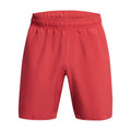 Red - Front - Under Armour Mens Tech Wordmark Woven Shorts