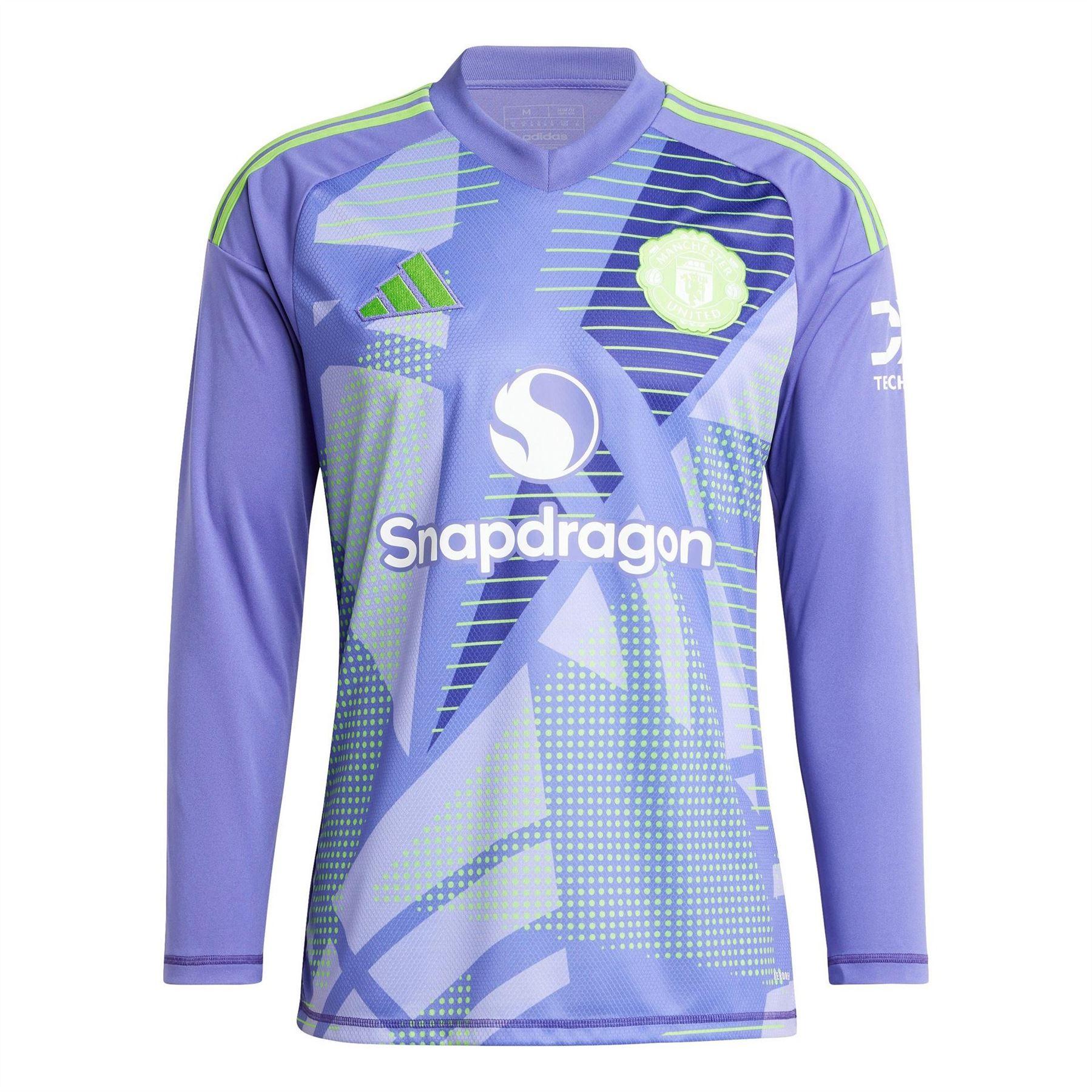 Purple - Front - Adidas Mens 24-25 Manchester United FC Long-Sleeved Goalkeeper Jersey
